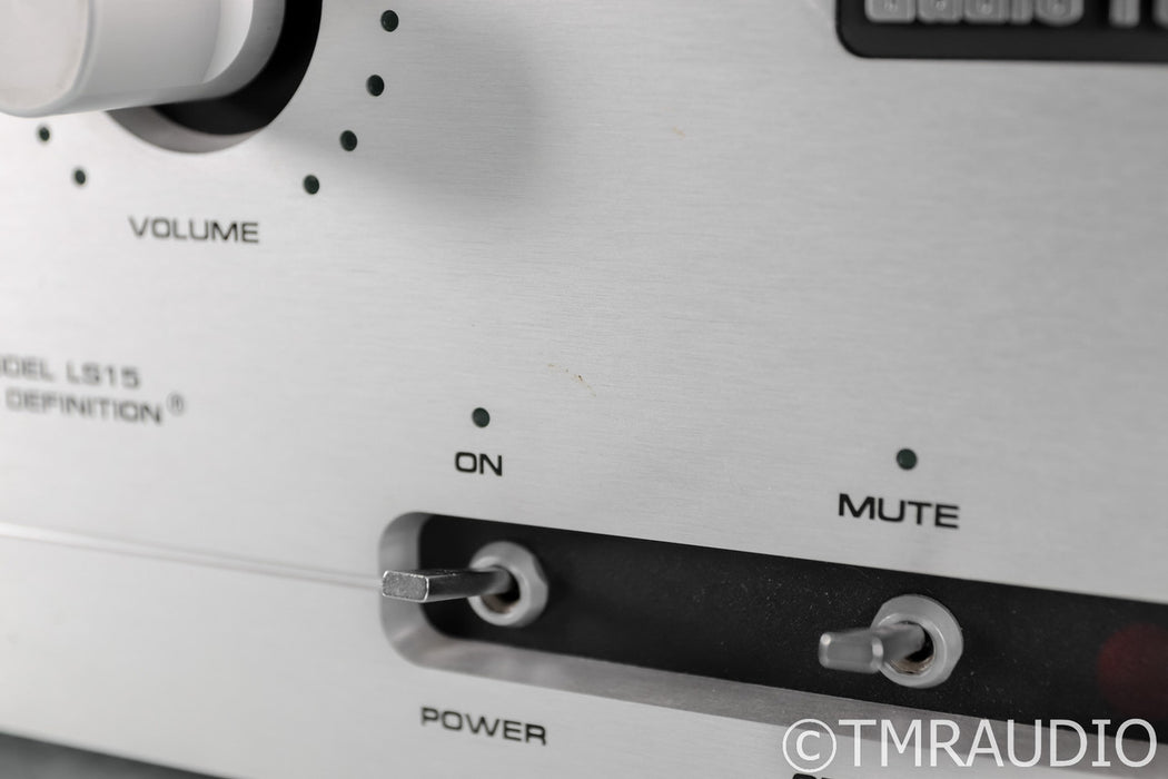 Audio Research LS15 Stereo Tube Preamplifier; Remote; Silver; LS-15