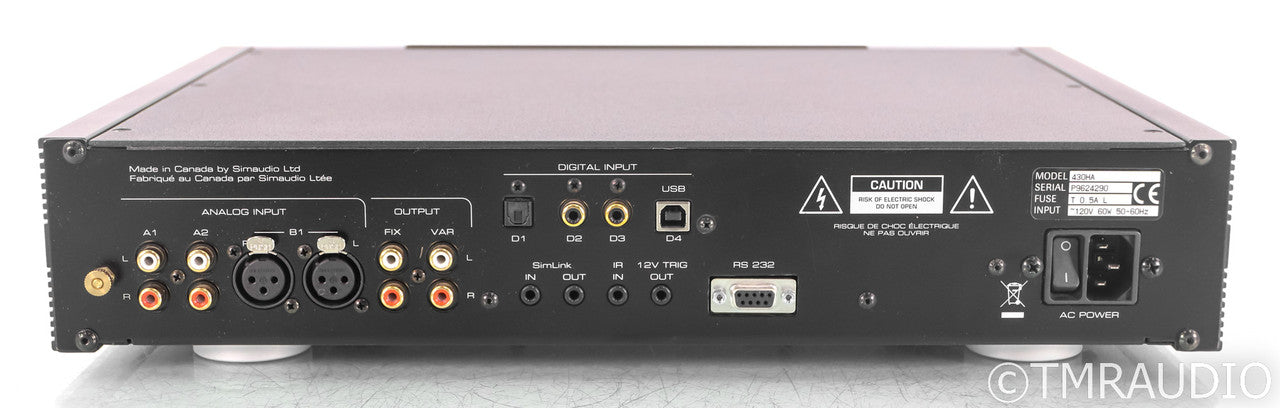 Simaudio Moon 430HA Headphone Amplifier / DAC; 430-HA; Remote; USB