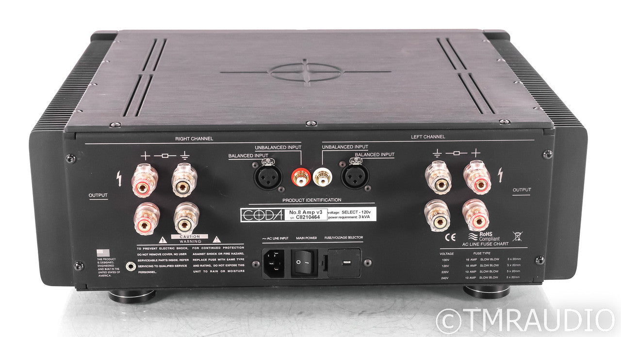 Coda Continuum No. 8 V3 Stereo Power Amplifier