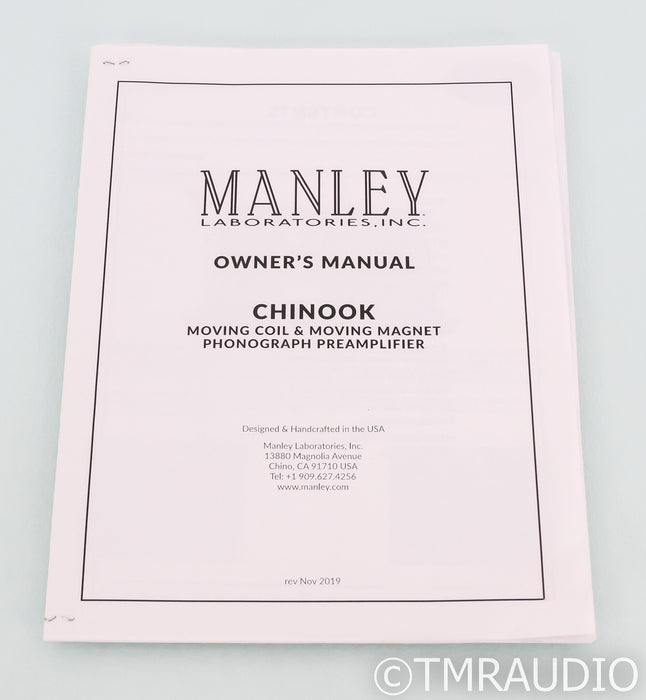 Manley Chinook MM / MC Tube Phono Preamplifier