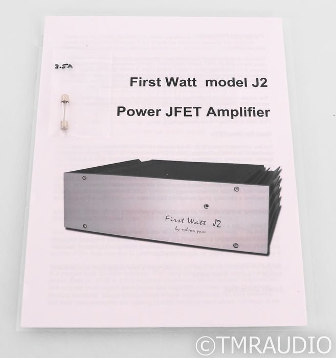 First Watt J2 Stereo Power Amplifier; Nelson Pass; Silver