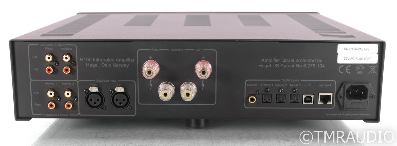 Hegel H190 Streaming Integrated Amplifier; H-190; Remote; Black