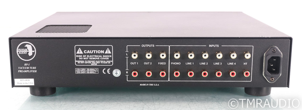 Rogue Audio RP-1 Stereo Tube Hybrid Preamplifier; RP1; Silver; Remote