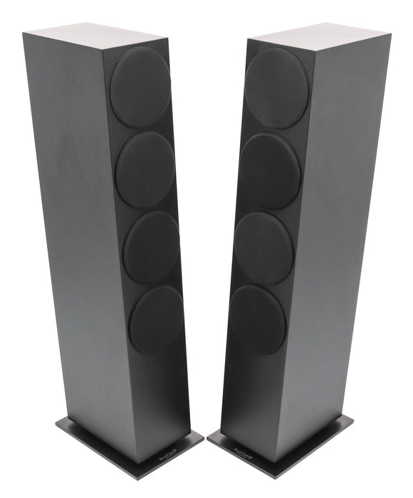 Buchardt A700 Powered Floorstanding Speakers; Platin Wireless Hub; Black Pair