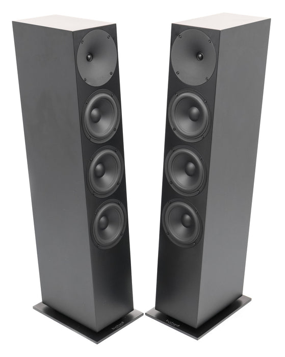 Buchardt A700 Powered Floorstanding Speakers; Platin Wireless Hub; Black Pair