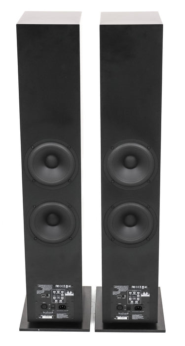 Buchardt A700 Powered Floorstanding Speakers; Platin Wireless Hub; Black Pair