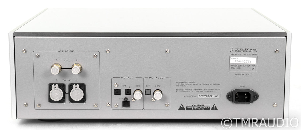 Luxman D-08u Ultimate SACD / CD Player; D08u; Remote