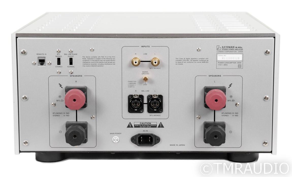 Luxman M-900u Stereo Power Amplifier; M900u