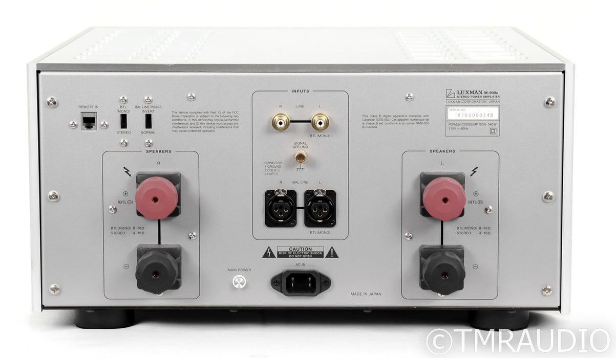 Luxman M-900U Stereo Power Amplifier; M900U