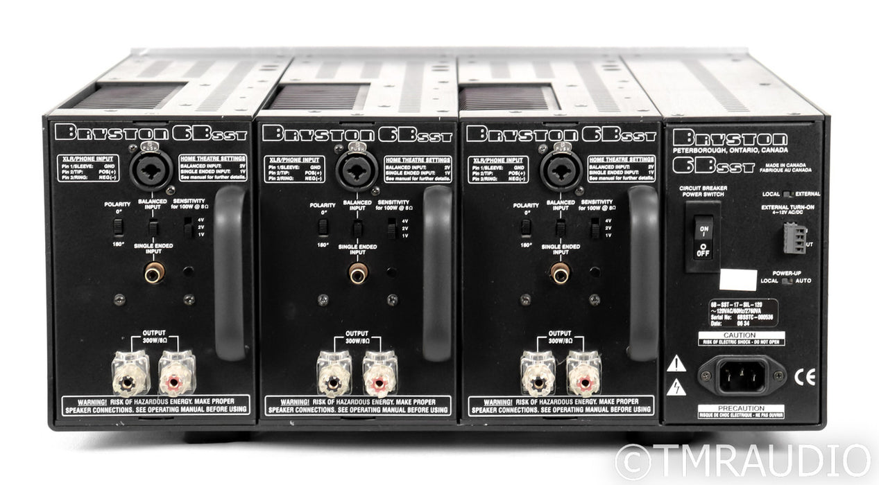 Bryston 6BSST 3-Channel Power Amplifier; 6B-SST; Silver