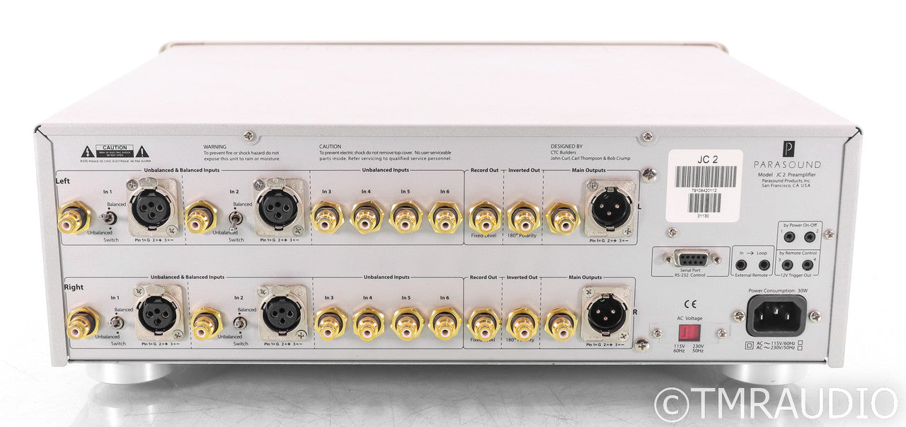 Parasound Halo JC 2 BP Stereo Preamplifier; JC2; Remote