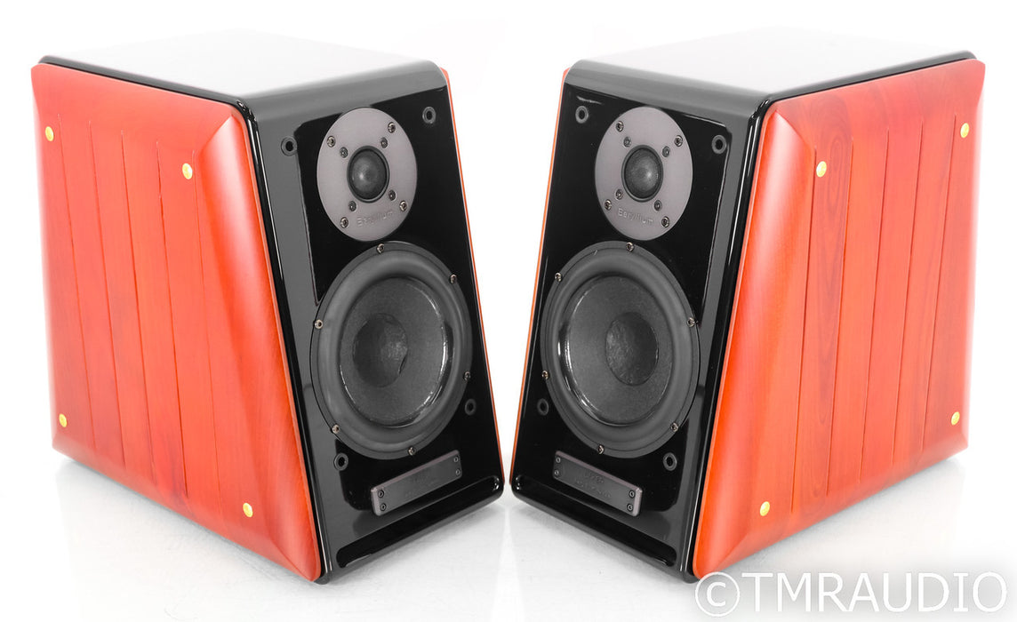 Usher BE-718 Bookshelf Speakers; BE718; Compass; Black & Cherry Pair