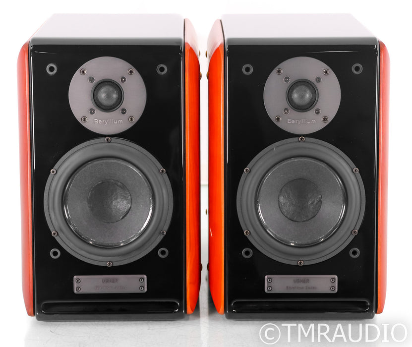 Usher BE-718 Bookshelf Speakers; BE718; Compass; Black & Cherry Pair
