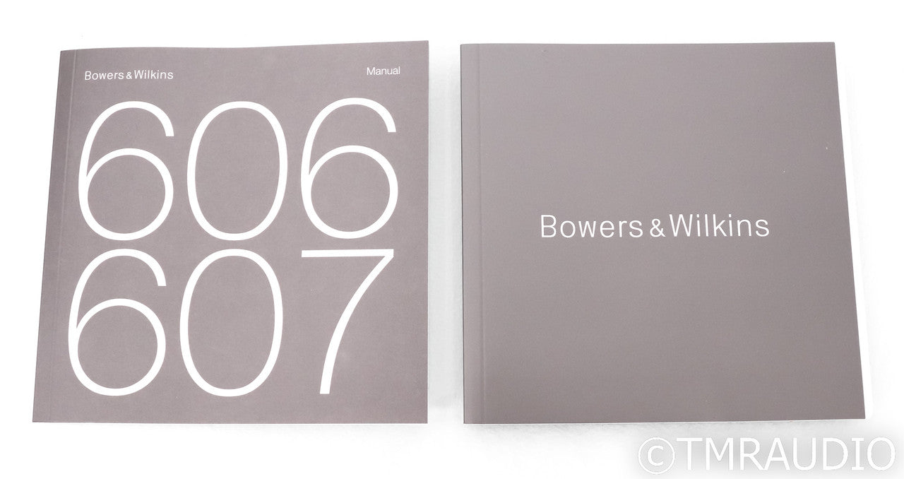 B&W 606 Bookshelf Speakers; Black Pair