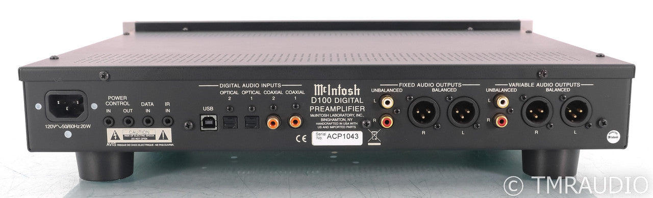 McIntosh D100 DAC; Remote; D/A Converter
