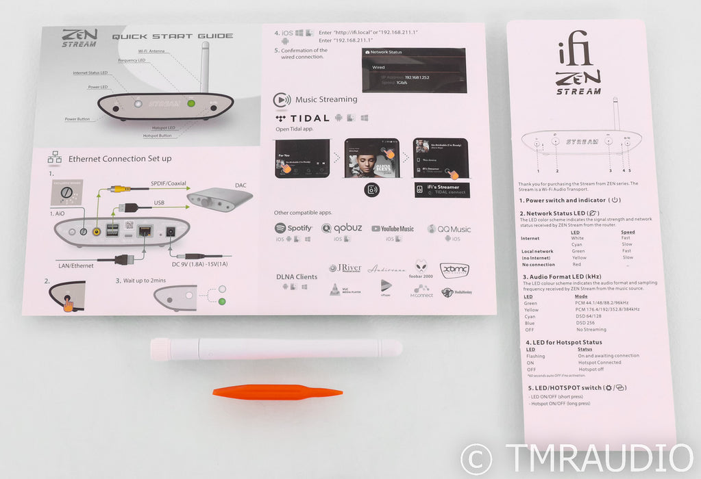 iFi Zen Stream Wireless Network Streamer; Spotify; Roon Endpoint
