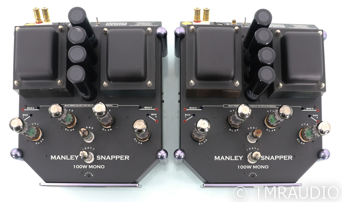 Manley Snapper Mono Tube Power Amplifiers; Black Pair