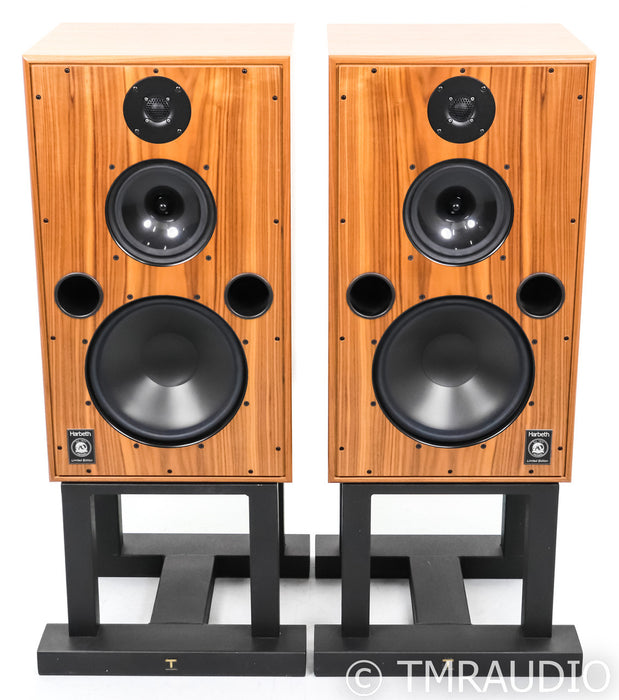 Harbeth 40.2 40th Anniversary Floorstanding Speakers; Walnut Pair w/ Stands