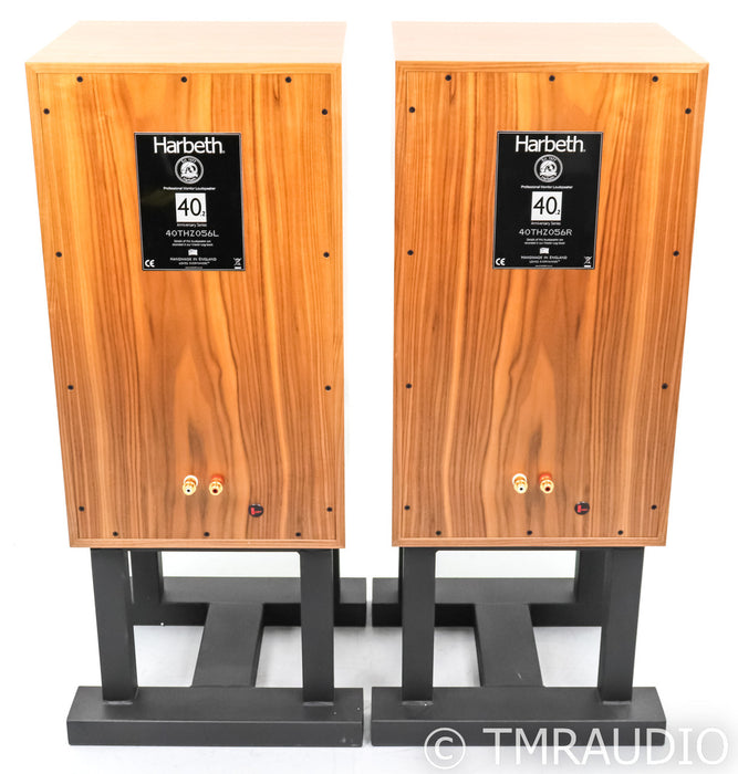 Harbeth 40.2 40th Anniversary Floorstanding Speakers; Walnut Pair w/ Stands