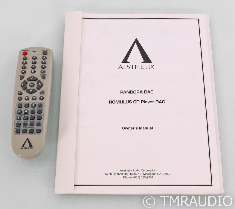 Aesthetix Romulus Eclipse Tube Hybrid CD Player / DAC; D/A Converter; USB Remote