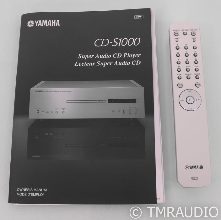 Yamaha CD-S1000 CD / SACD Player; Remote; Black; CDS1000 — The