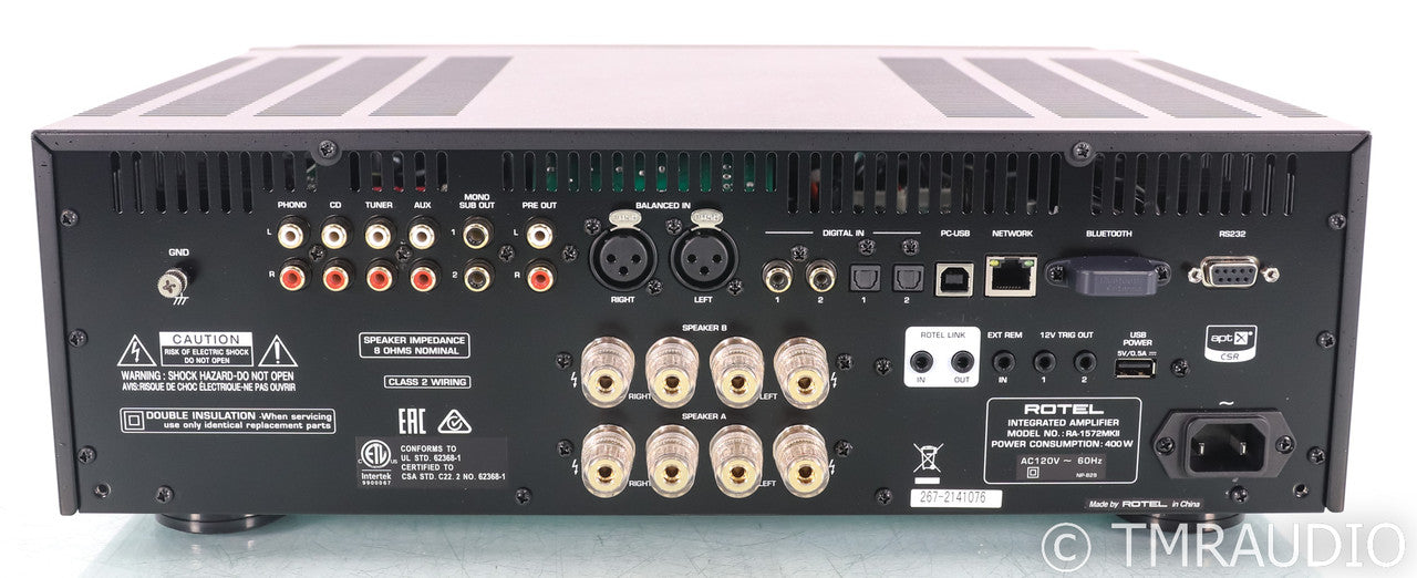 Rotel RA-1572MkII Stereo Integrated Amplifier; Black (Open Box)