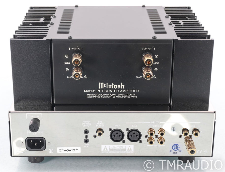 McIntosh MA252 Stereo Tube Hybrid Integrated Amplifier; MA-252; MM Phono; Remote