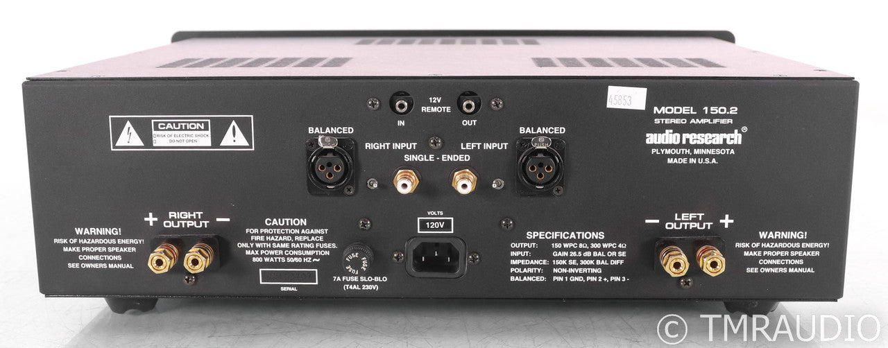 Audio Research 150.2 Stereo Power Amplifier; Black