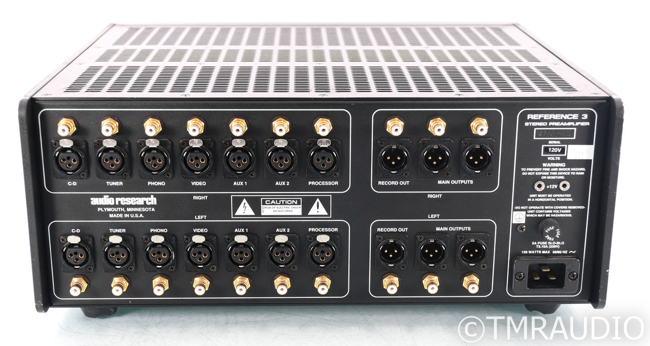 Audio Research Reference 3 Stereo Tube Preamplifier; Remote; Silver; REF3