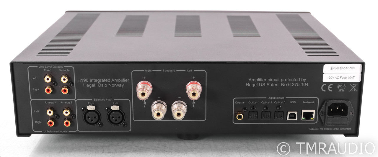 Hegel H190 Stereo Integrated Amplifier; Remote; DAC; Wireless; Black
