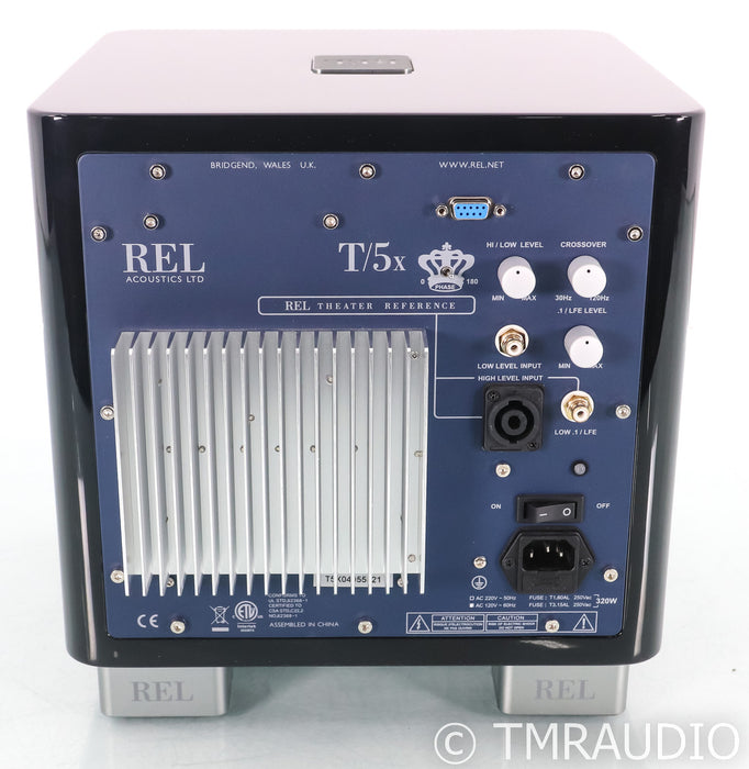 REL T/5x 8" Powered Subwoofer; T5x; Piano Black