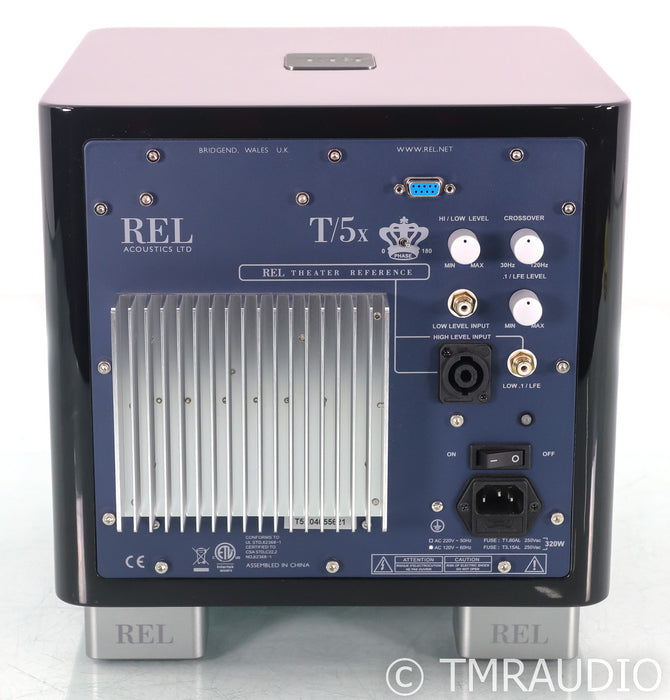 REL T/5x 8" Powered Subwoofer; T5x; Piano Black
