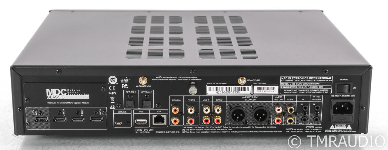 NAD C 658 BluOS Streaming DAC; Remote; C658; MM Phono ; HDMI