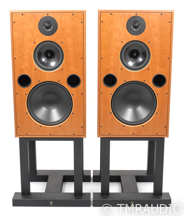 Harbeth 40.2 Floorstanding Speakers; Cherry Pair w/ Stands