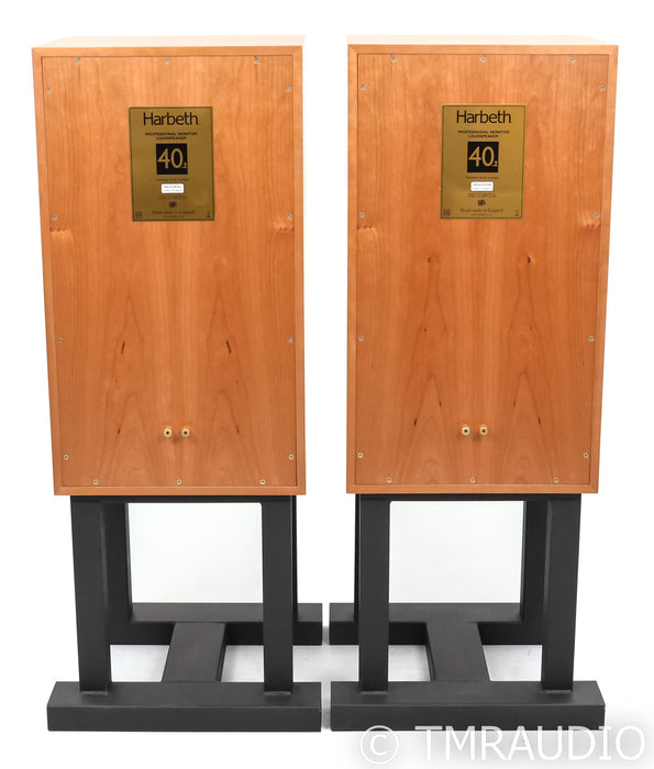 Harbeth 40.2 Floorstanding Speakers; Cherry Pair w/ Stands