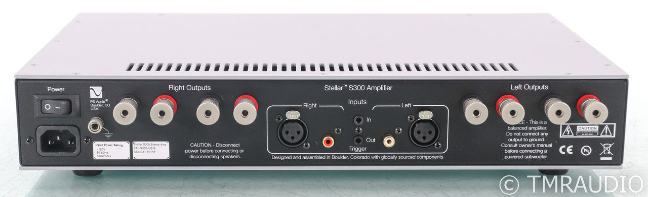 PS Audio Stellar S300 Stereo Power Amplifier; Silver; S-300 (Used)