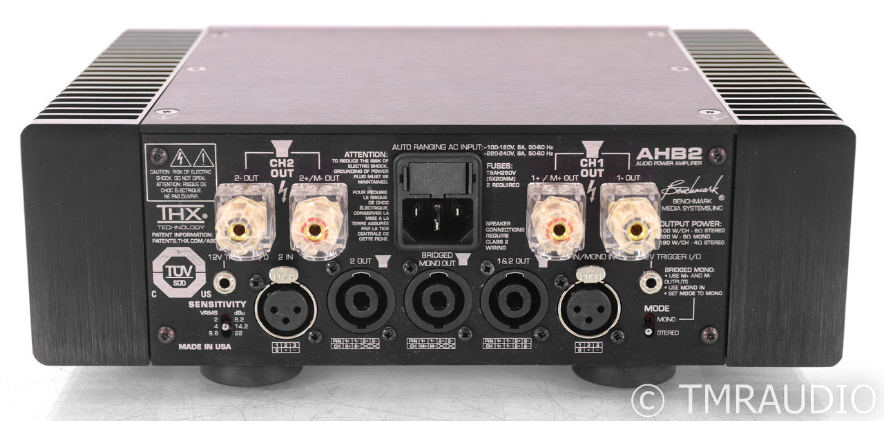 Benchmark AHB2 Stereo Power Amplifier; Silver