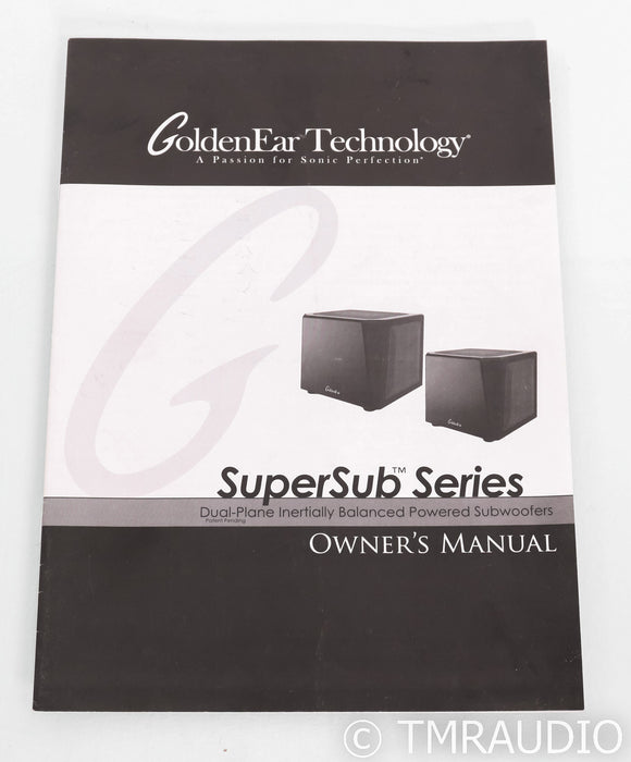 GoldenEar SuperSub X Dual 8" Powered Subwoofer; Black