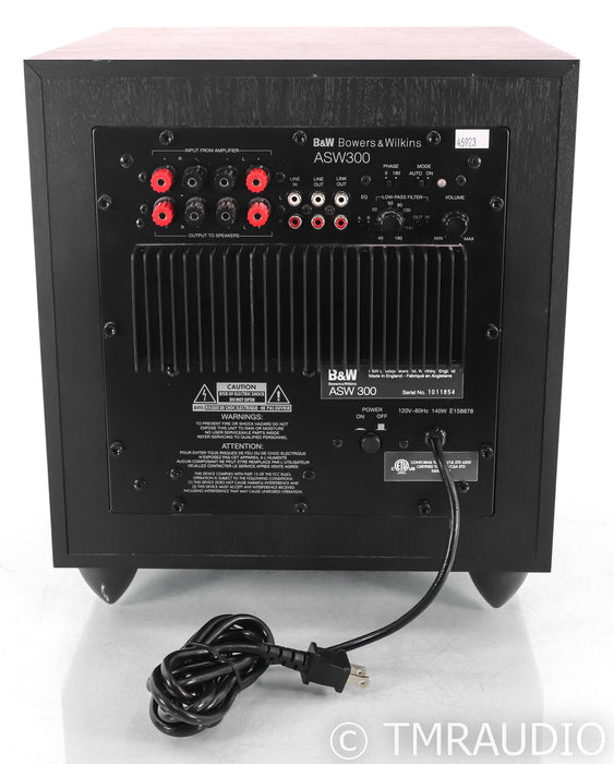 B&W ASW 300 8" Powered Subwoofer; Black