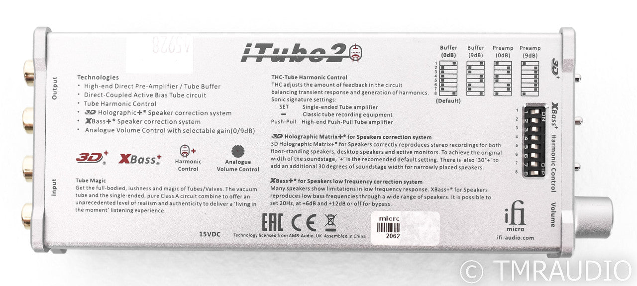 iFi Micro iTube2 Stereo Tube Buffer / Preamplifier; Silver