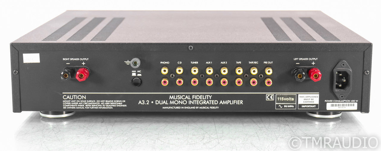 Musical Fidelity A3.2 Stereo Integrated Amplifier; Remote; MM Phono; Silver