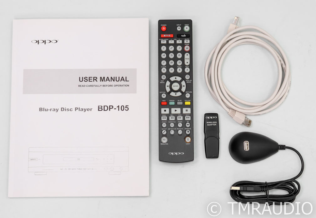 Oppo BDP-105 Universal Disc Player; Remote; Black; CD / SACD / DVD / Blu Ray