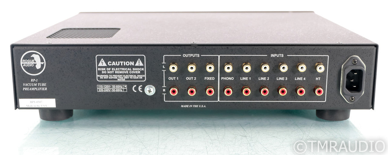 Rogue Audio RP-1 Stereo Tube Preamplifier; Black; Remote