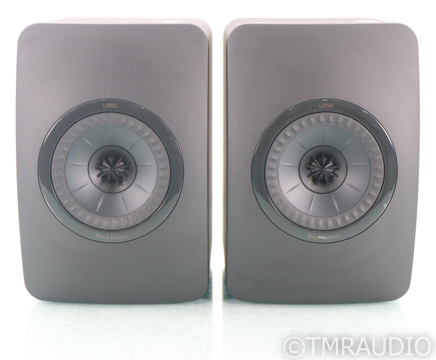 KEF LS50 Black Edition Bookshelf Speakers; All Black Pair; LS-50