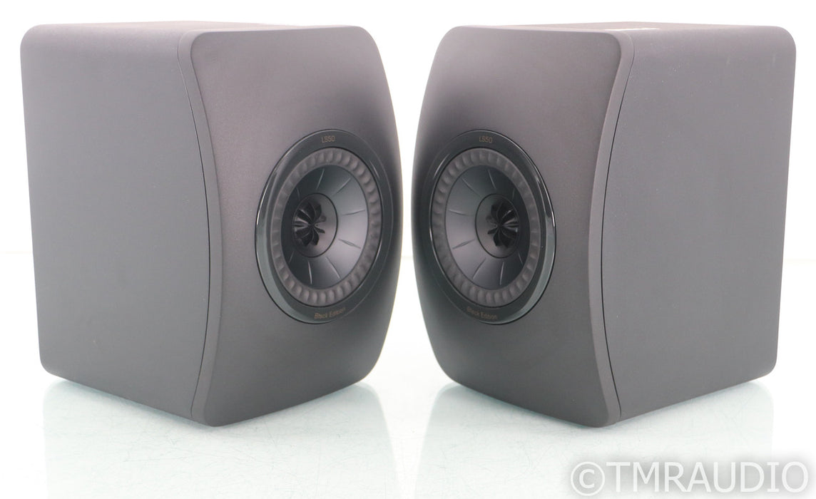 KEF LS50 Black Edition Bookshelf Speakers; All Black Pair; LS-50