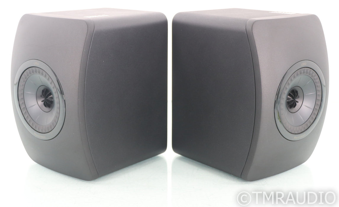 KEF LS50 Black Edition Bookshelf Speakers; All Black Pair; LS-50