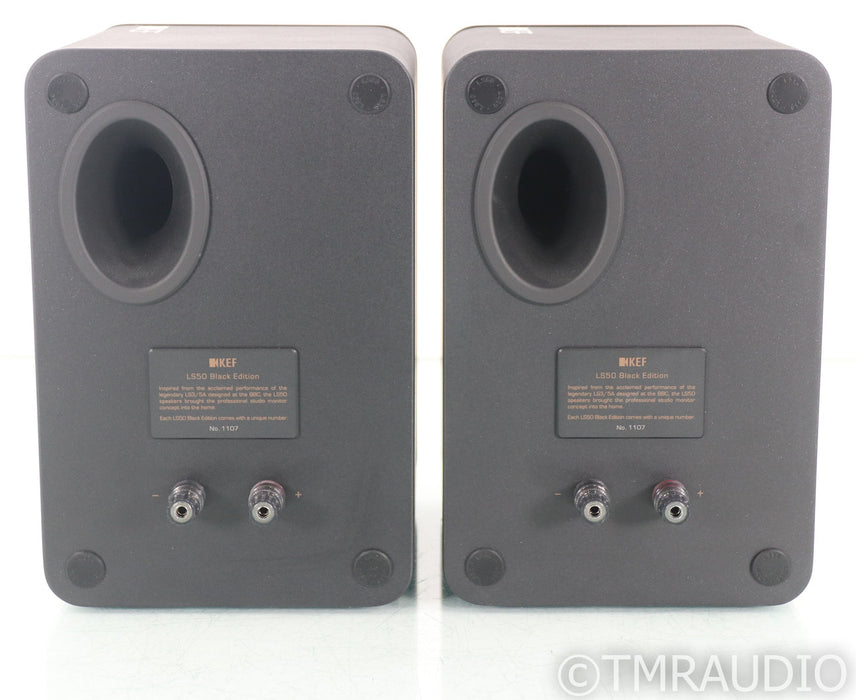 KEF LS50 Black Edition Bookshelf Speakers; All Black Pair; LS-50