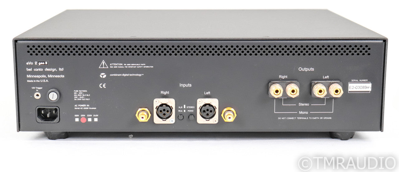 Bel Canto eVo 2 Gen II Stereo Power Amplifier; Evolution 2; V2