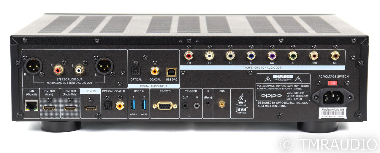 Oppo UDP-205 Ultra HD 4K Blu-ray Player; UDP205; DAC; Remote