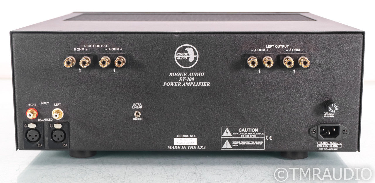 Rogue Audio ST-100 Stereo Tube Power Amplifier; ST100; Black (1/0)